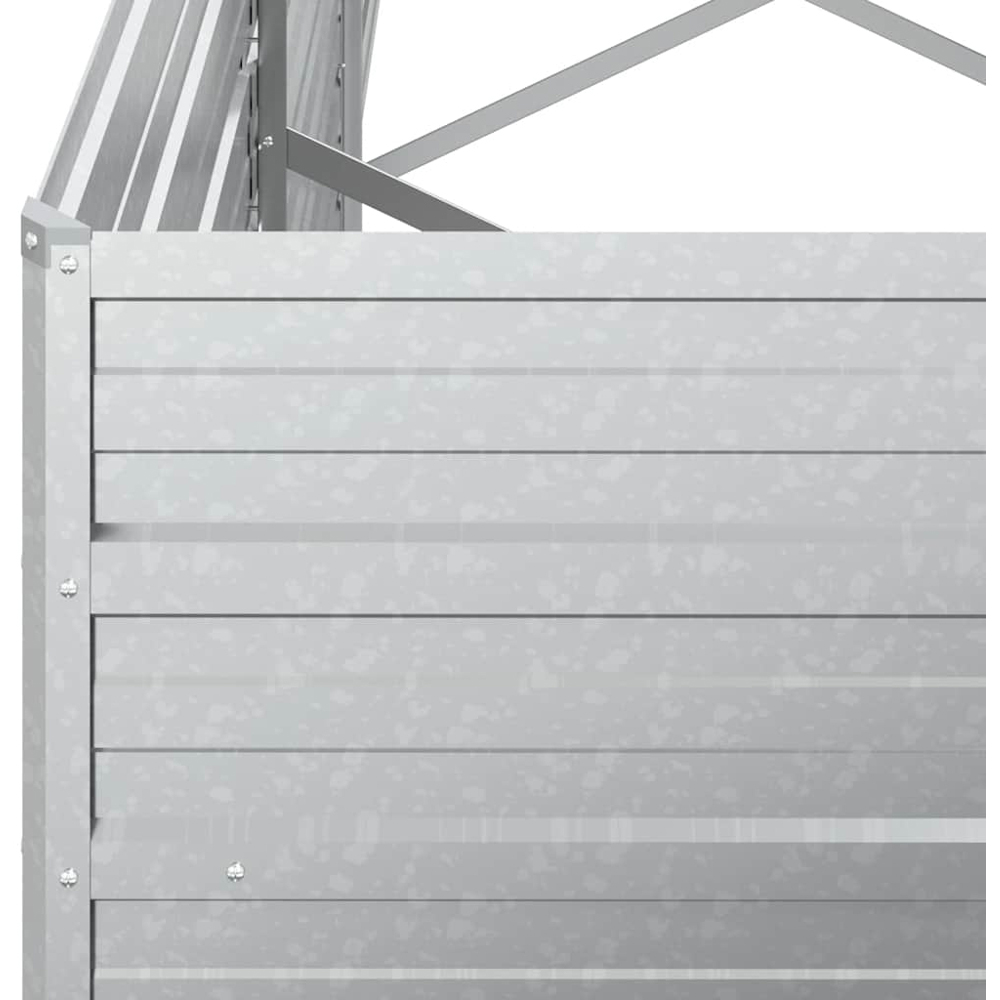 vidaXL Silver Galvanised Steel Raised Garden Bed 77 x 40 x 320cm Image 5