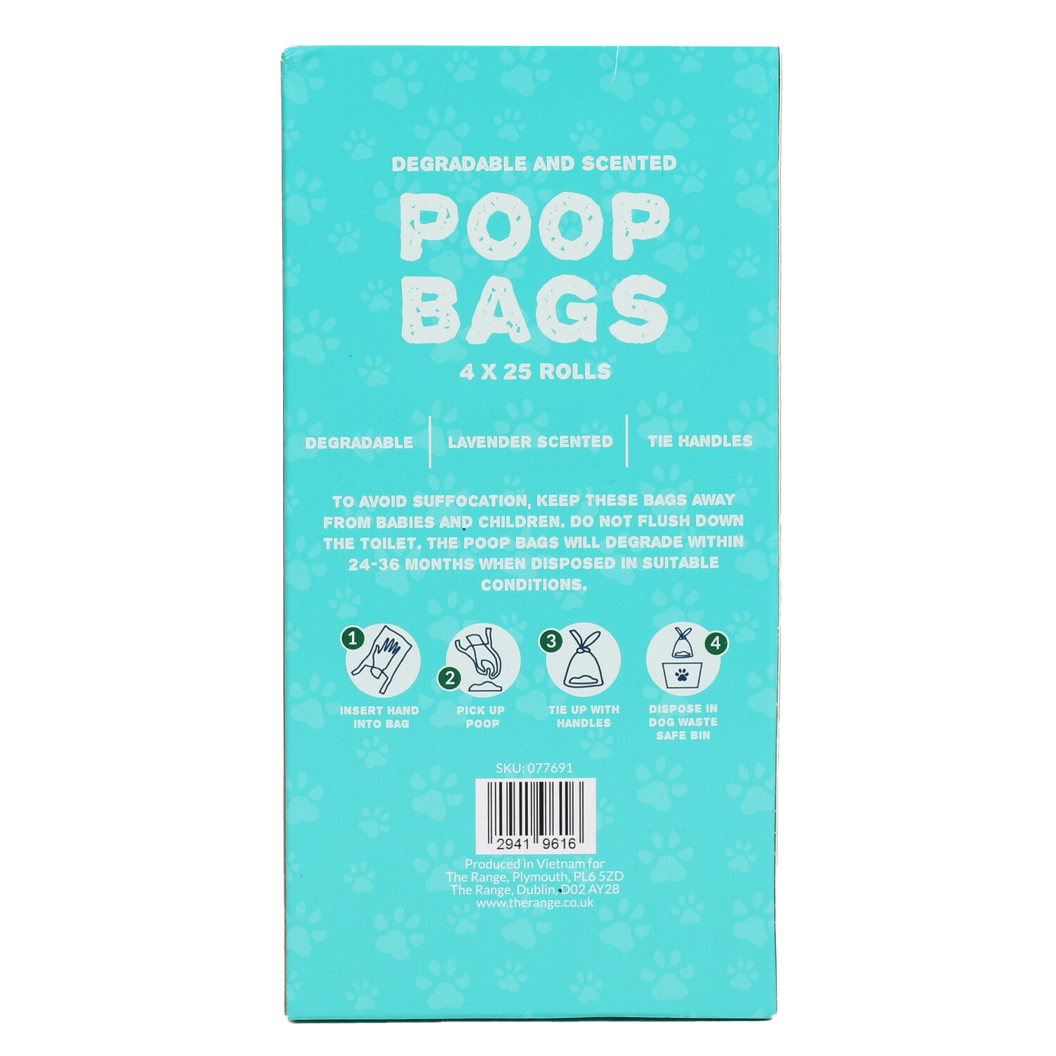 Pack of 100 Scented Degradable Poop Bags Image 3