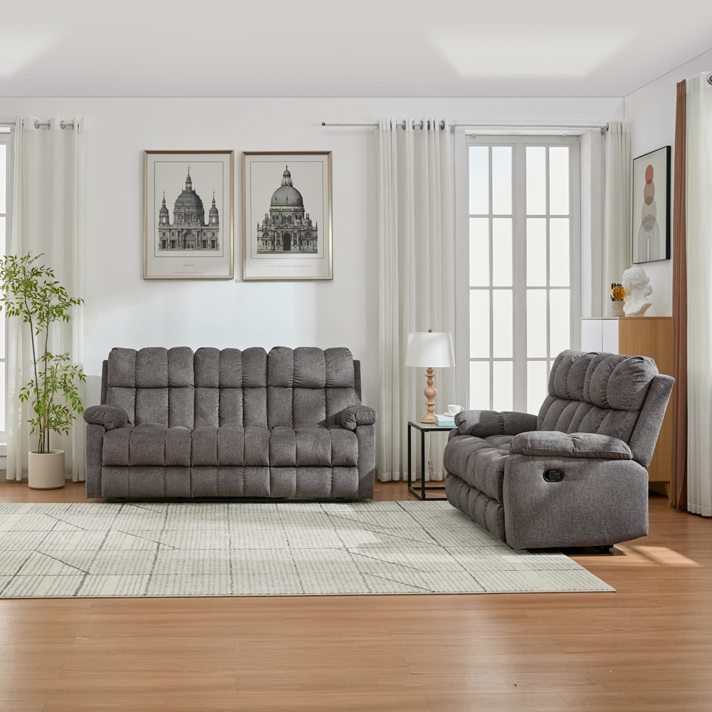 Furniture One 5 Seater Manual Recliner Sofa Set Image 5