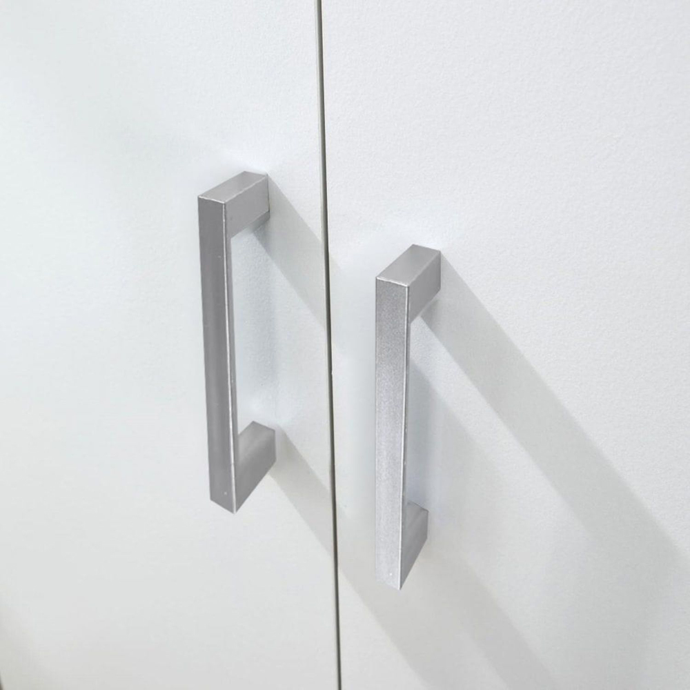 Home Source Aria 2 Door White Wardrobe Image 4