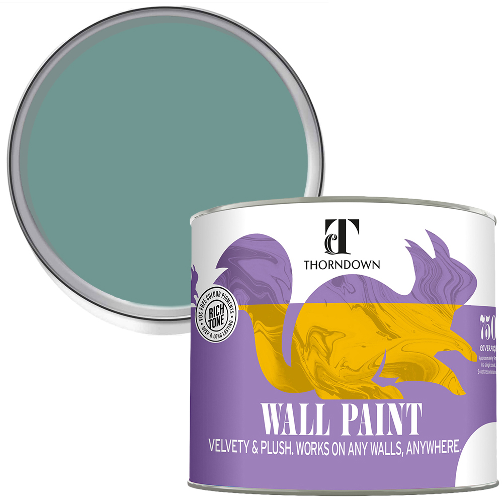 Thorndown Walls and Ceilings Slade Green Matt Paint 750ml Image 1