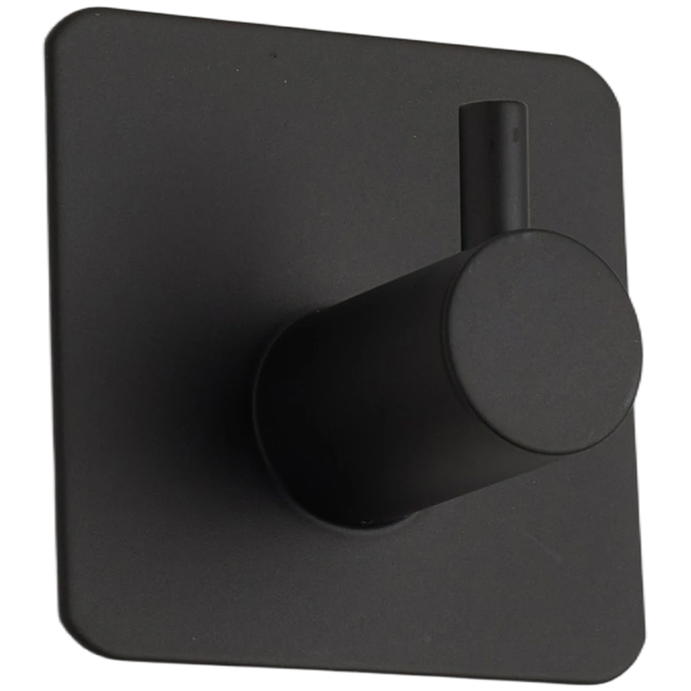 Living and Home 4-Piece Black Self-Adhesive Stainless Steel Bathroom Hardware Set Image 4