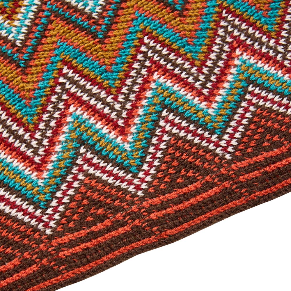 Living and Home Bohemian Red Wave Sofa Throw Blanket with Tassels 170 x 127cm Image 5