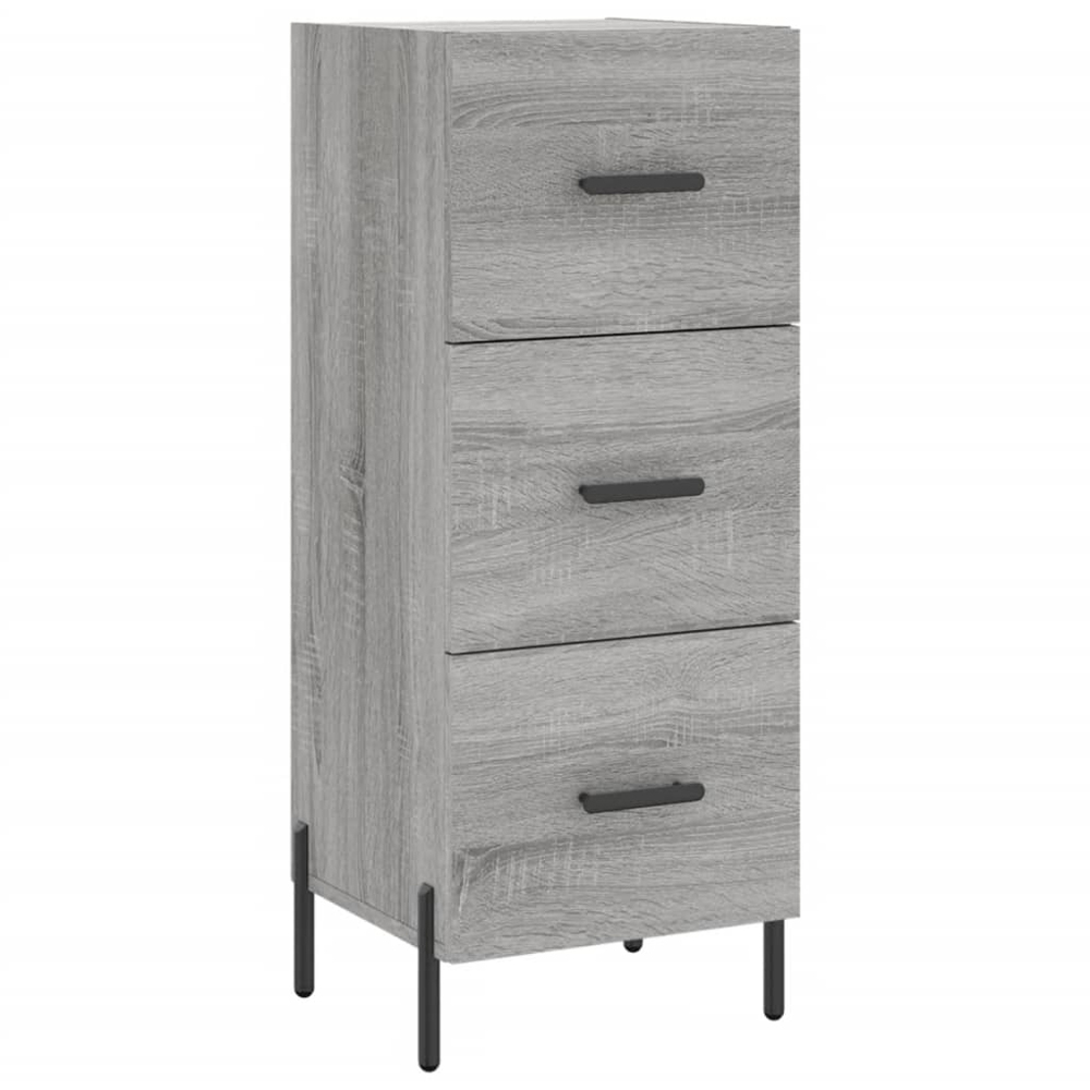 vidaXL Single Door 3 Drawer Grey Sonoma Highboard Image 5