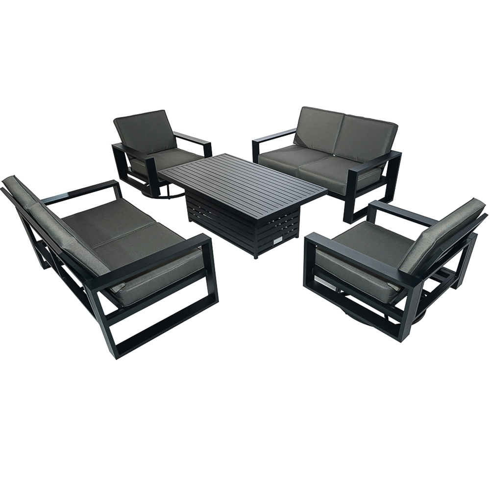 Furniture One 6 Seater Aluminium Garden Dining Set Image 3