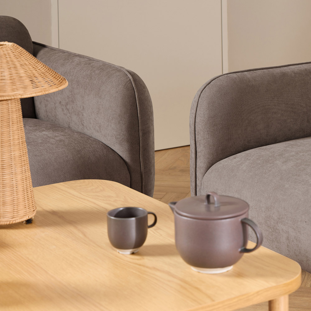 Florence Westham 4 Seater Dusty Brown Fabric Sofa Image 7