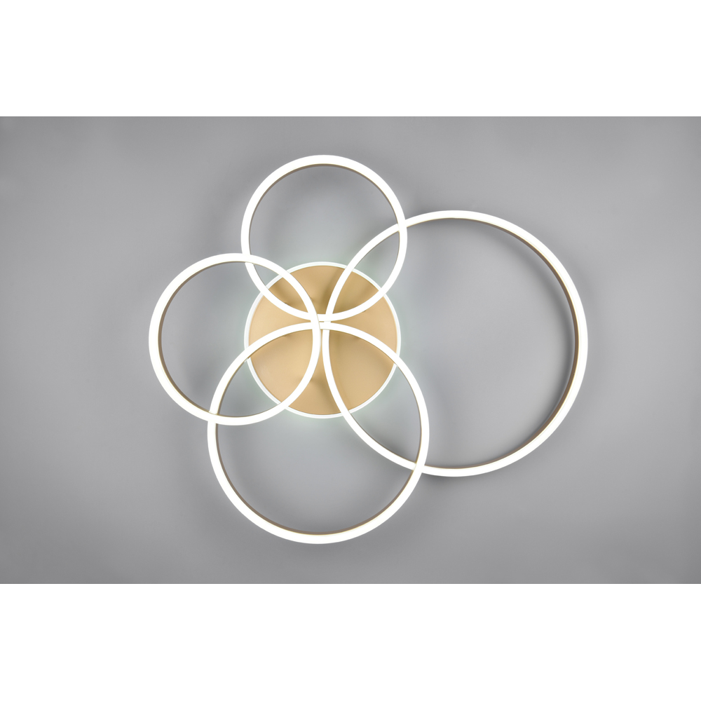 TRIO Drake Gold Integrated LED Ceiling Light Image 5