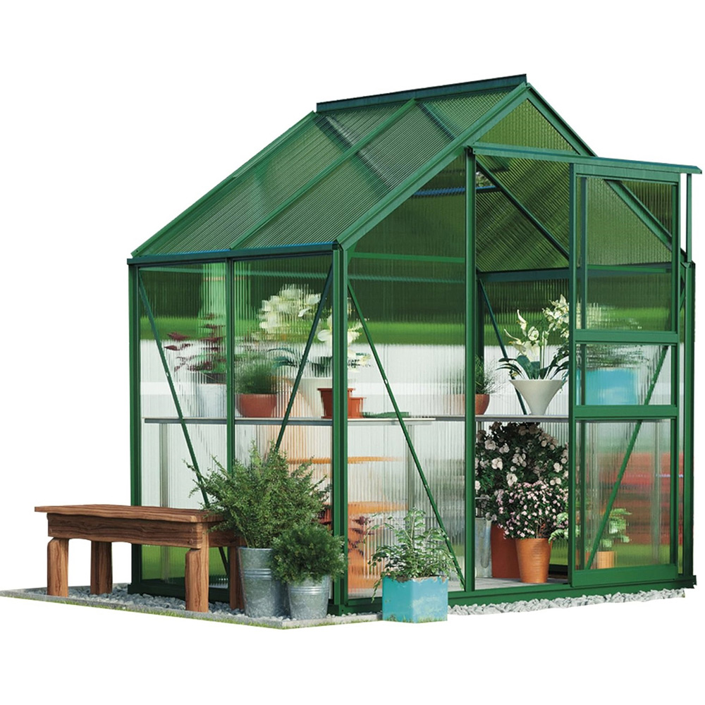 Garden Gear Green 6.2 x 4.3 x 6.6ft Greenhouse Image 1