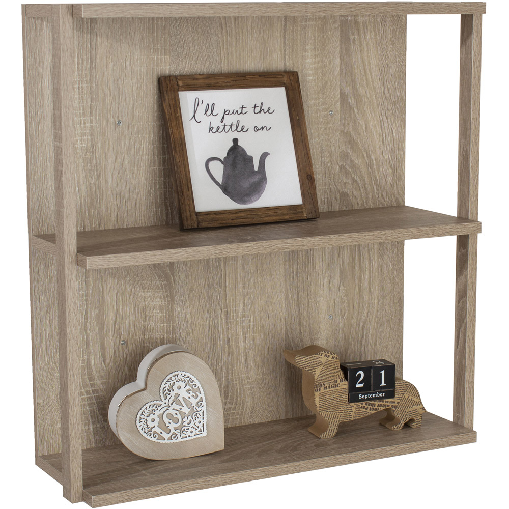 Core Products Arran 3 Shelf Oak Medium Wall Unit Image 3