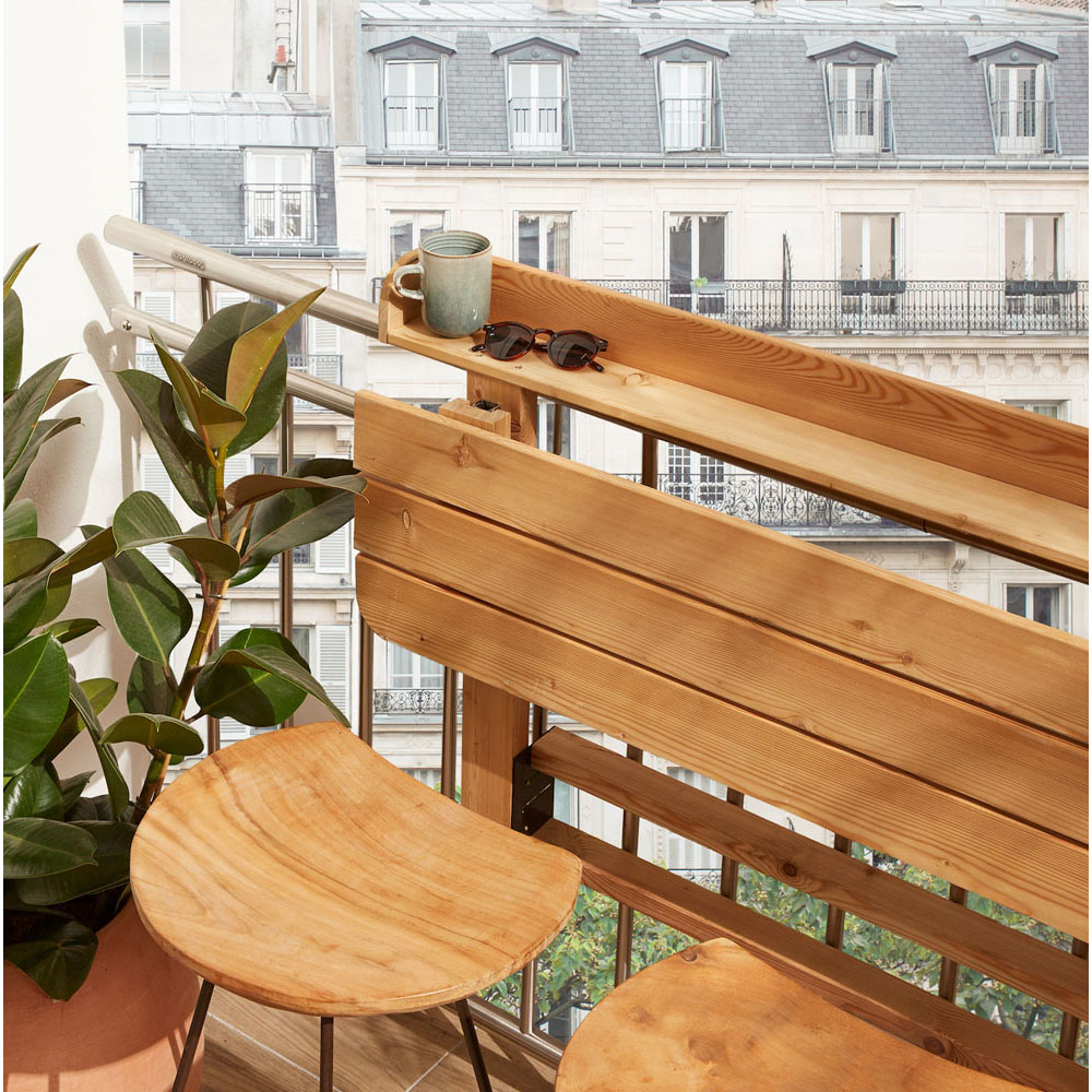 Cerland Acanta Wooden Foldable Balcony Bar Table | Wilko