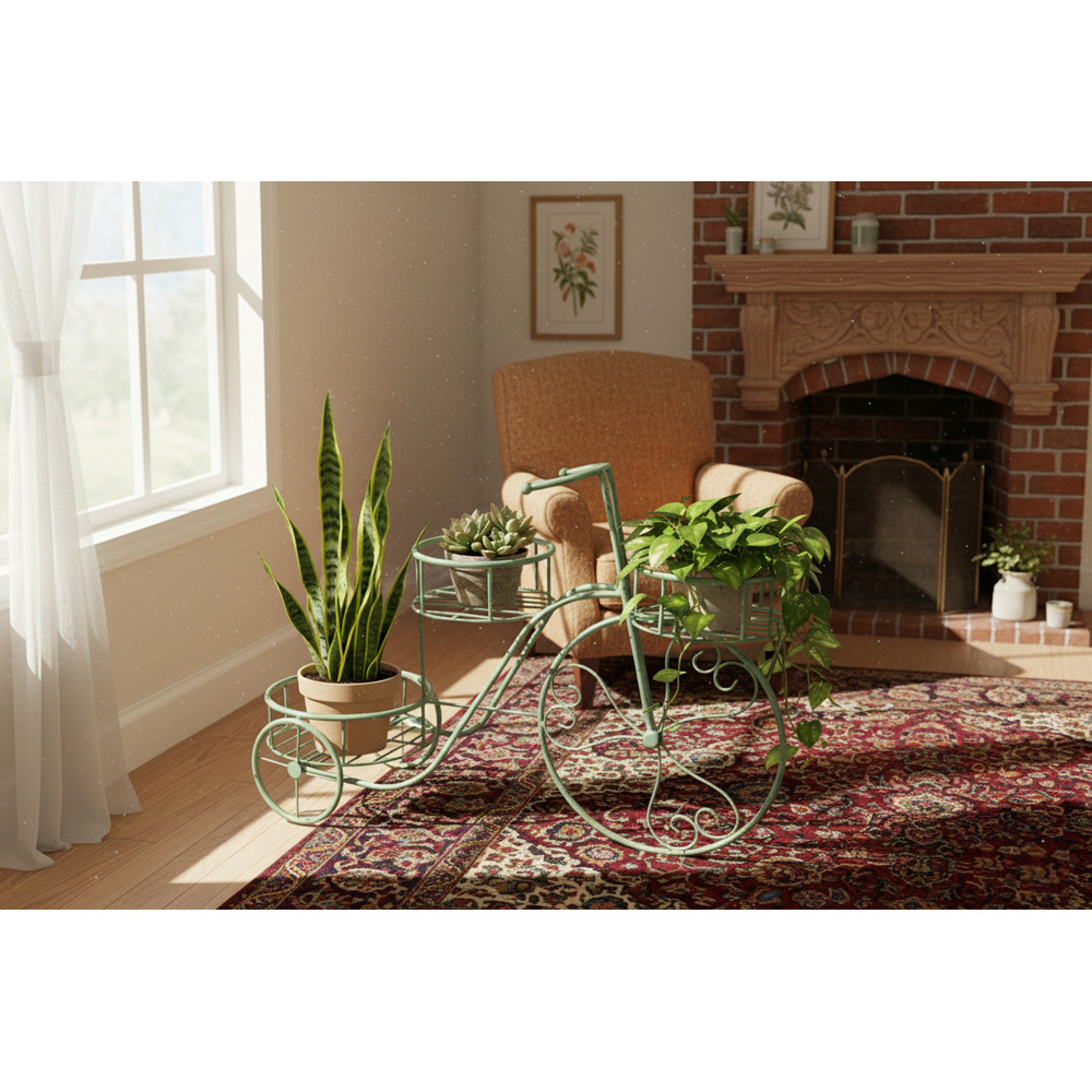 Avilo Green Tricycle Plant Stand 46.5 x 68.5cm Image 3
