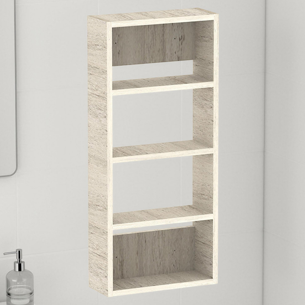 Decortie Rafina 4 Shelf Travertine Multipurpose Shelf Unit Image 1