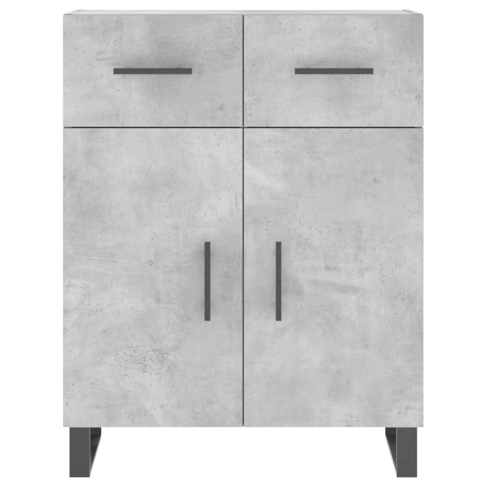 vidaXL 4 Door 2 Drawer Concrete Grey Highboard Image 8