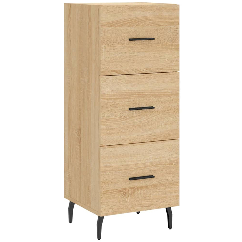 vidaXL Single Door 3 Drawer Sonoma Oak Highboard Image 5