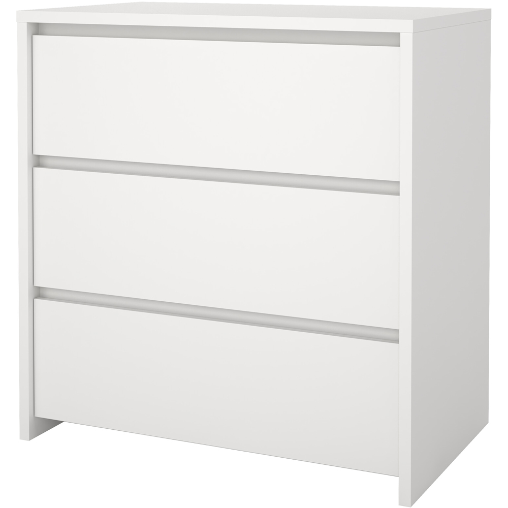 Florence Next 3 Drawer White Chest of Drawers Image 3