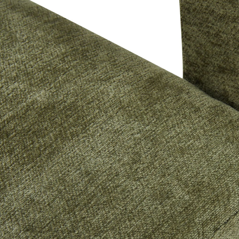 Living and Home Green Chenille Upholstered Accent Chair with Lumbar Pillow Image 5