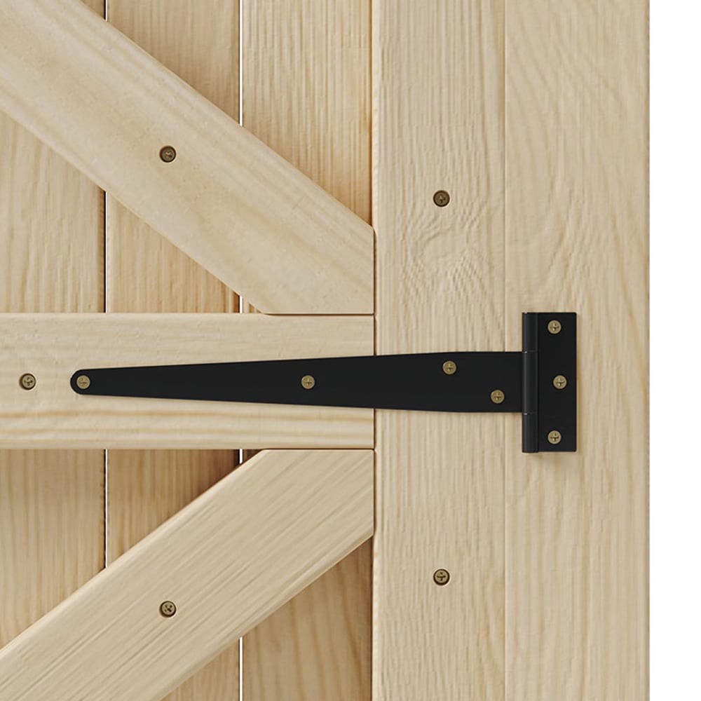 Living and Home Wooden Arch Top Garden Gate with Latch 2.7 x 5.9ft Image 5