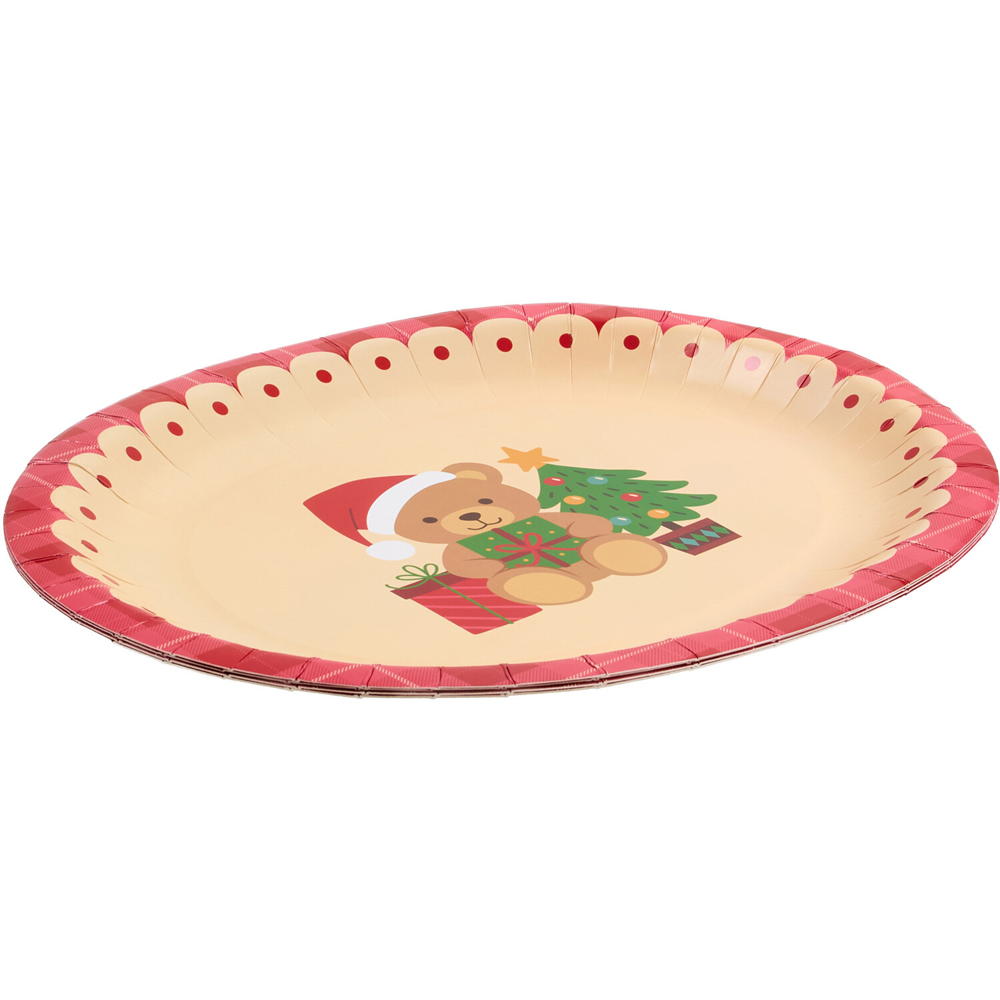 Pack of 4 Christmas Teddy Platters Image 3