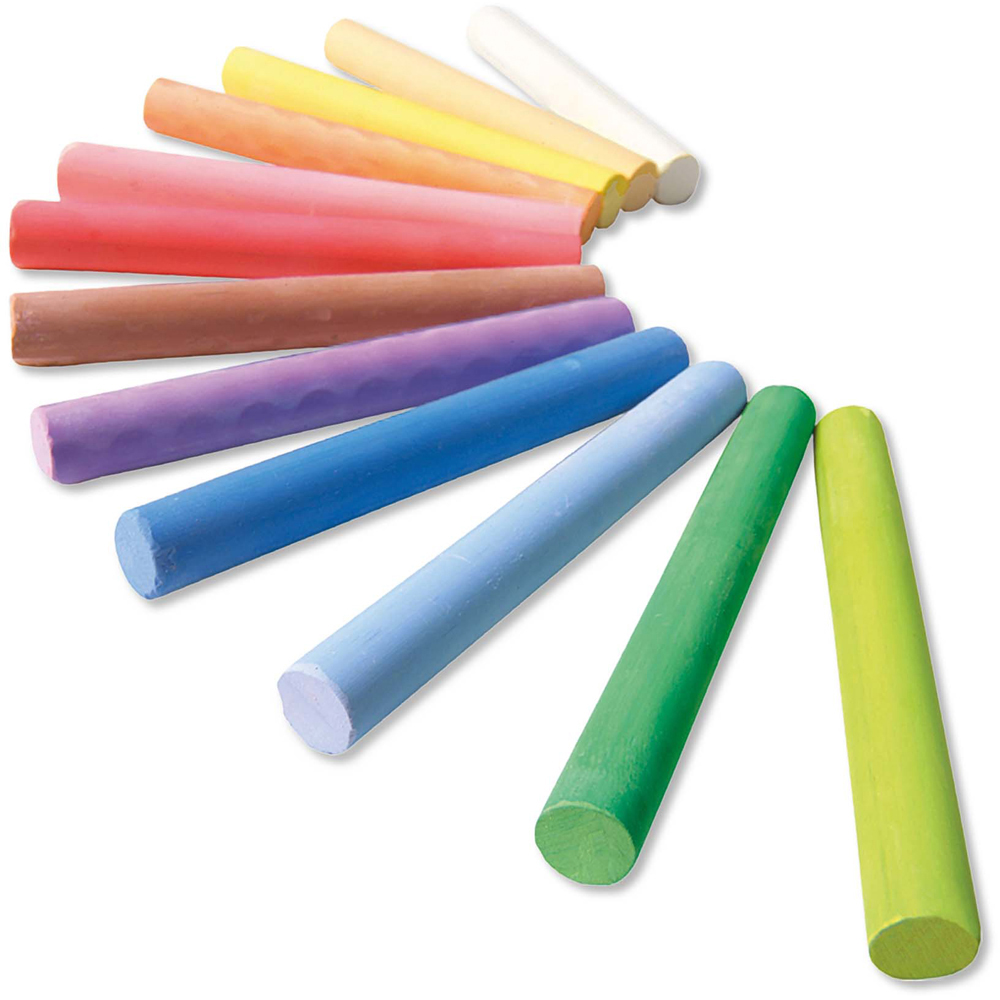 SES Creative Assorted Colour Chalk 12 Pack Image 2
