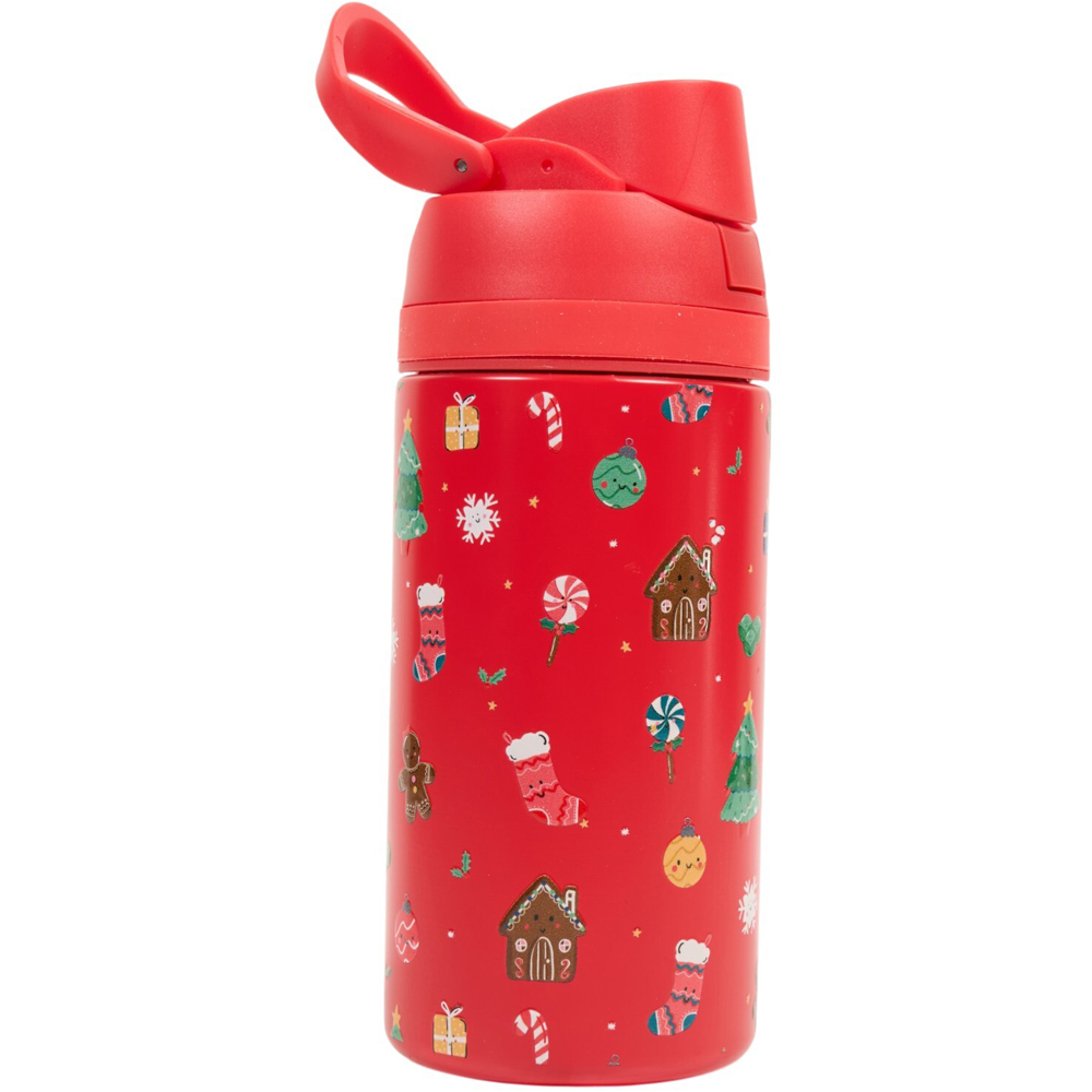 Cute Xmas Print Vacuum Bottle with Handle Image 8