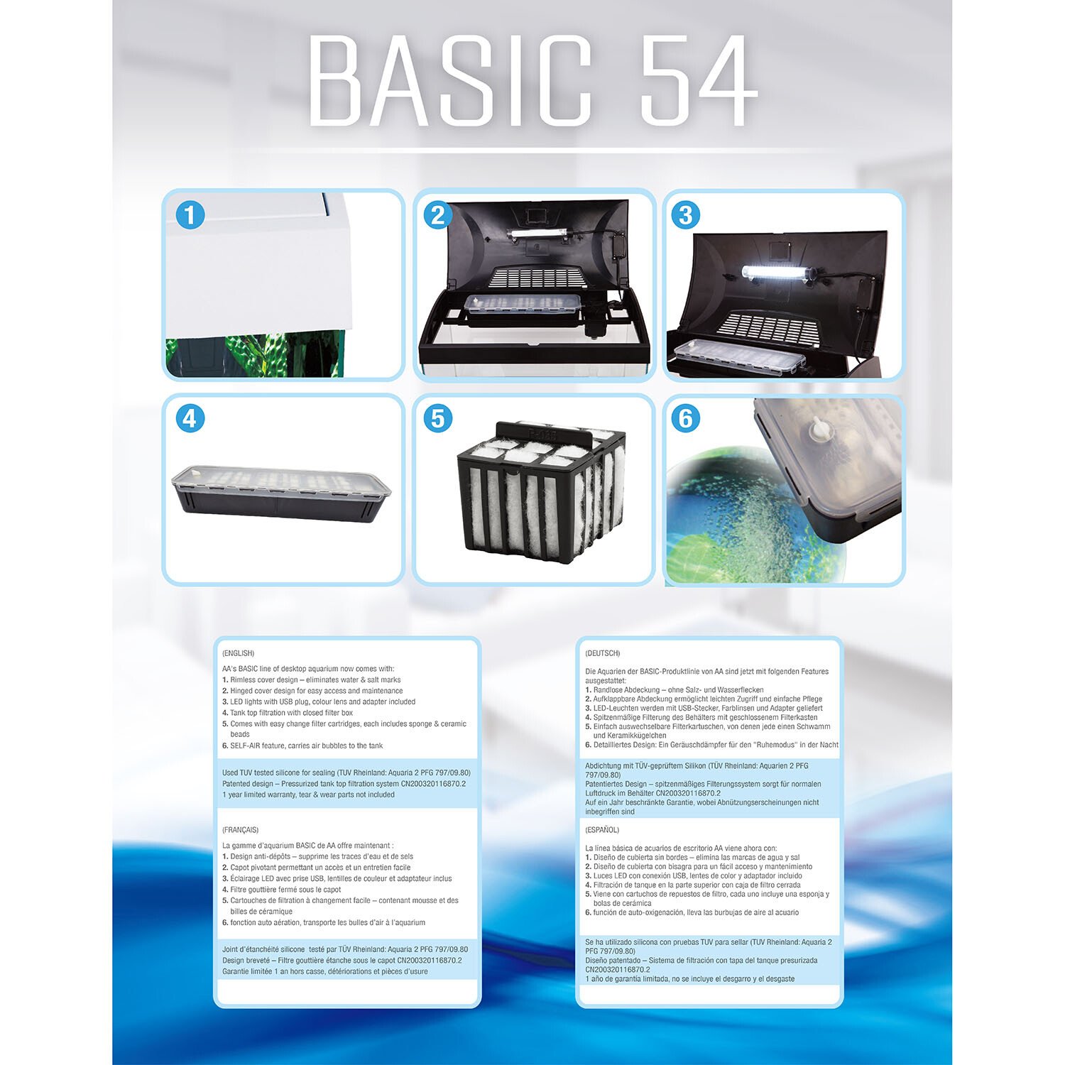 Standard Rectangular Aquarium - Black Image 4