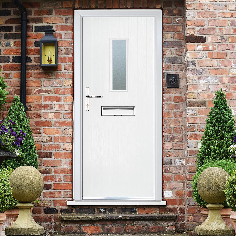 Crystal GRP Composite Cottage Long Glass White Right Hand Obscure Glass 920x2055mm Image 2