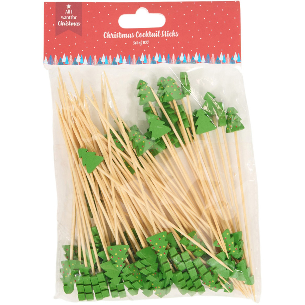 Pack 100 Christmas Cocktail Sticks Image 6