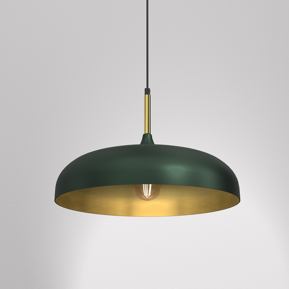 Milagro Lincoln Green Pendant Lamp 230V Image 3