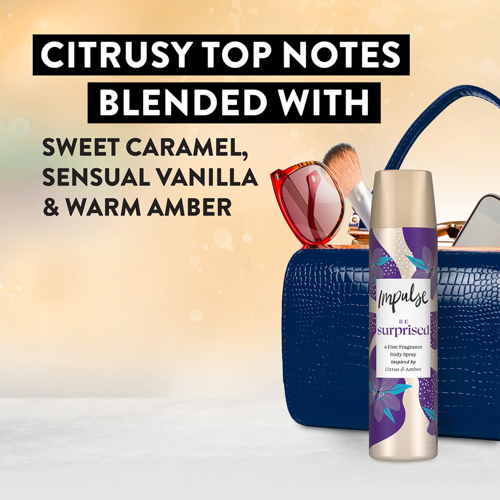 Impulse Be Surprised Blend of Natural Scents Body Spray Deodorant 75ml 6 Pack Image 6
