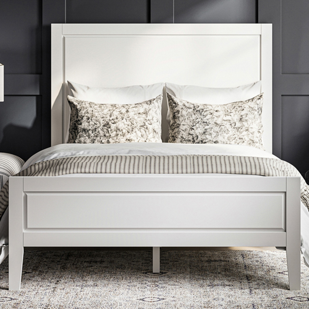 Bay Double White Bed Frame Image 1