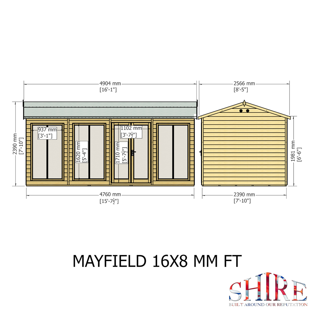 Shire GB Mayfield 16 x 8ft Summerhouse Image 9