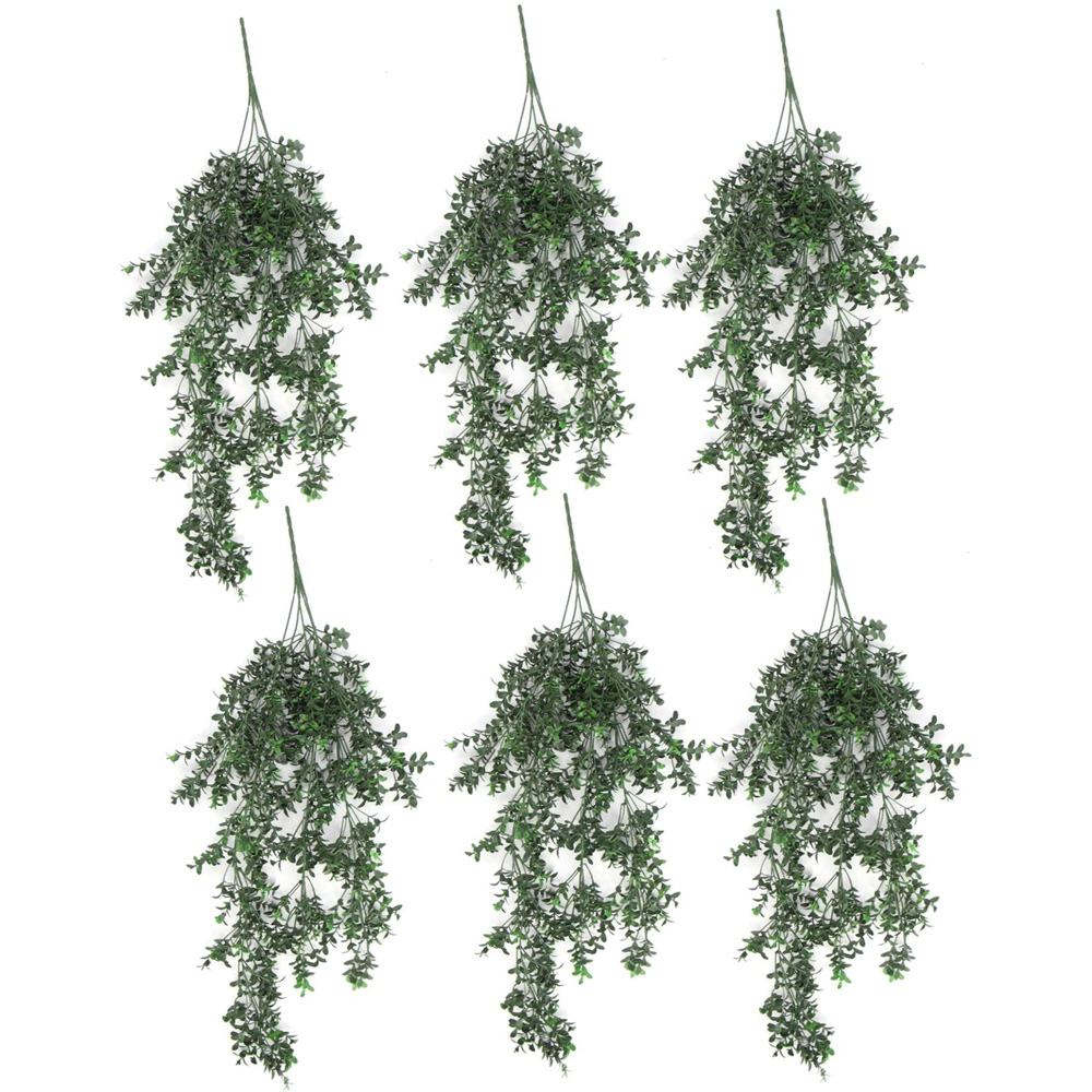 Leaf Small Leaf Hanging UV and Fire Resistant Artificial Plant 78cm 6 Pack Image 1