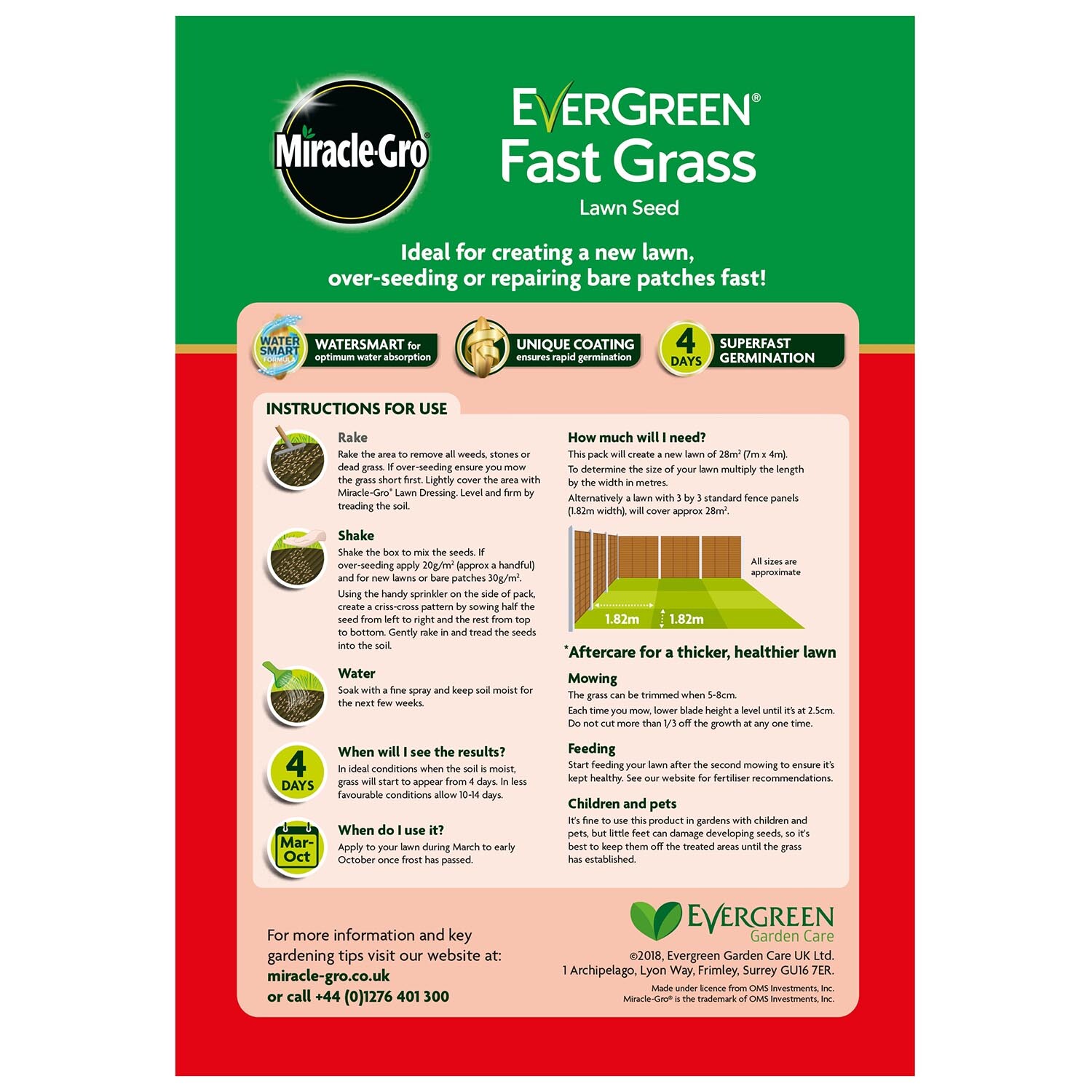 Miracle-Gro Evergreen Fast Grass Lawn Seed Image 2
