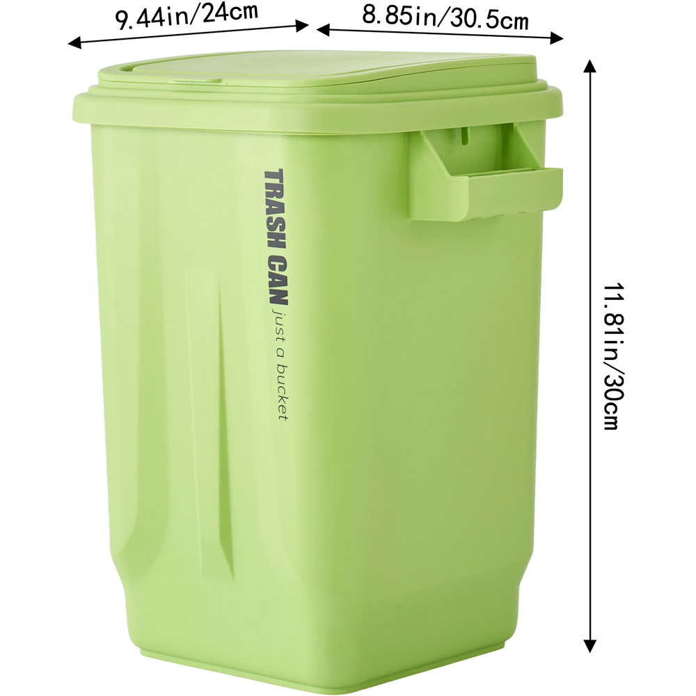 Living and Home Green Industrial Flip Top Rubbish Bin 23L Image 8