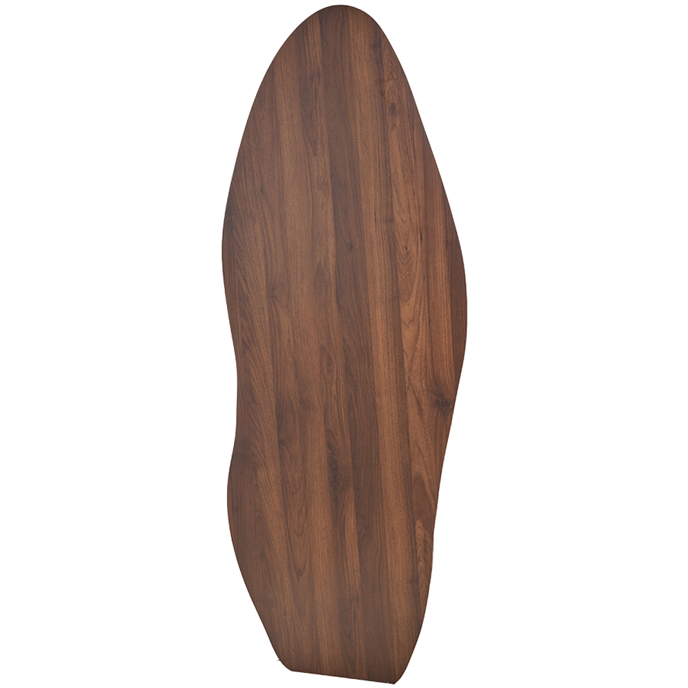 Living and Home Walnut Irregular Leaning Base Full Length Mirror with Tempered Glass 160 x 60cm Image 4