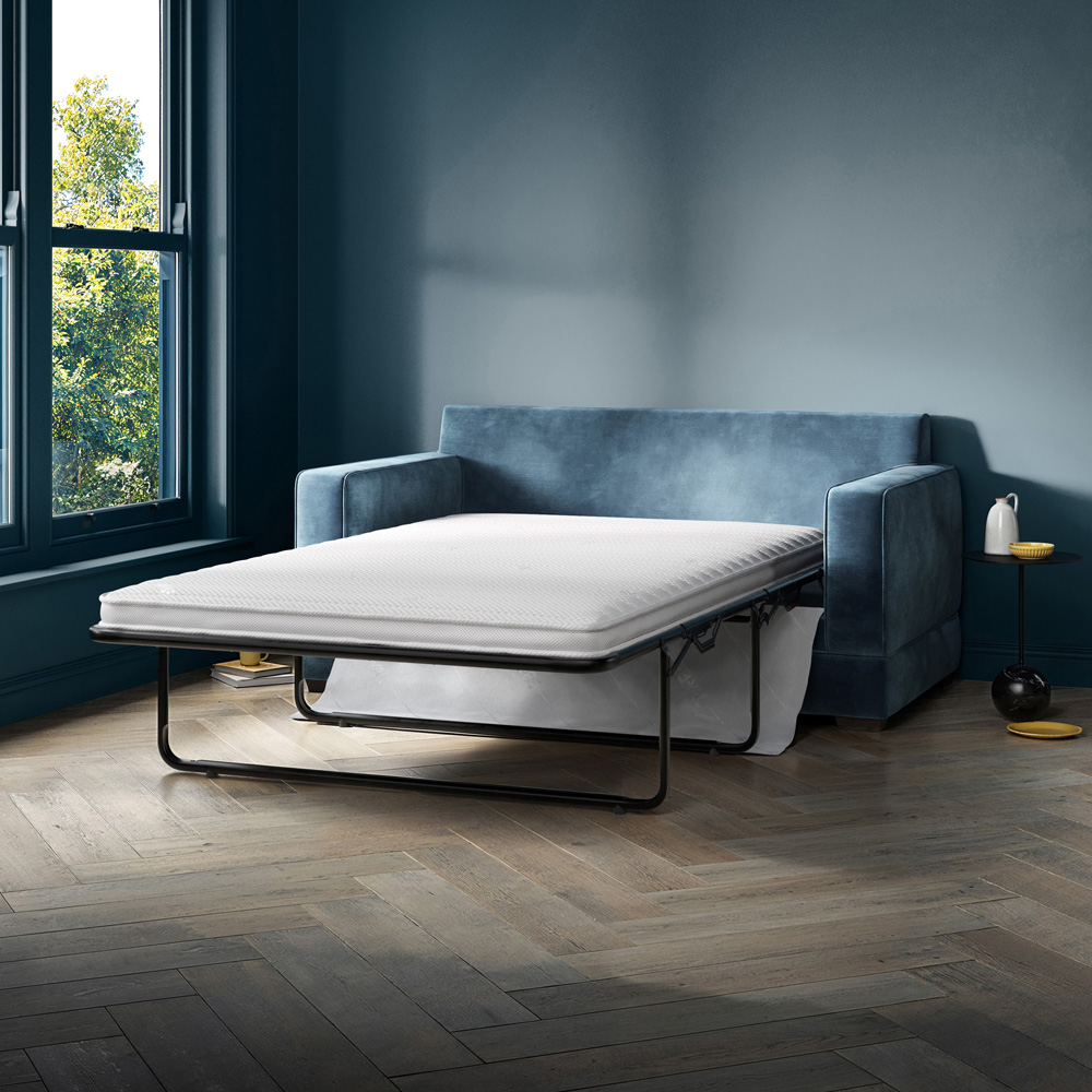 Jay-Be Urban 2 Seater Brushed Twill Linen Sofa Bed with e-Pocket Mattress Image 4