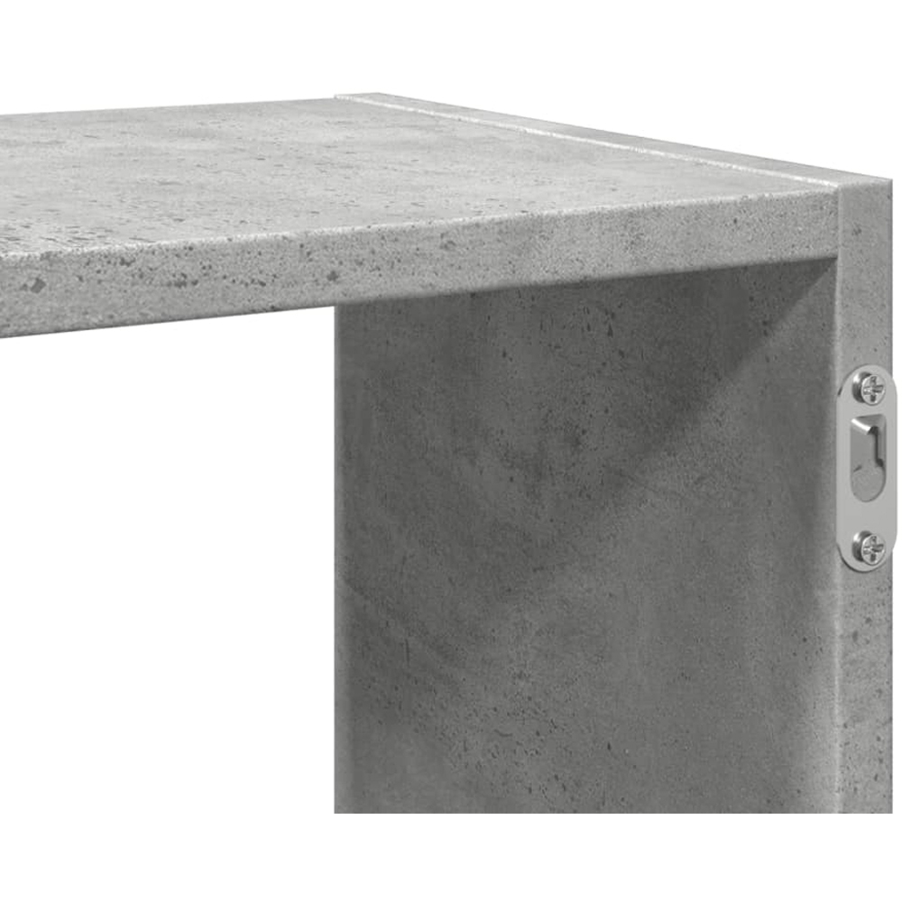 vidaXL 5 Shelf Concrete Grey Floating Wall Shelf Image 8