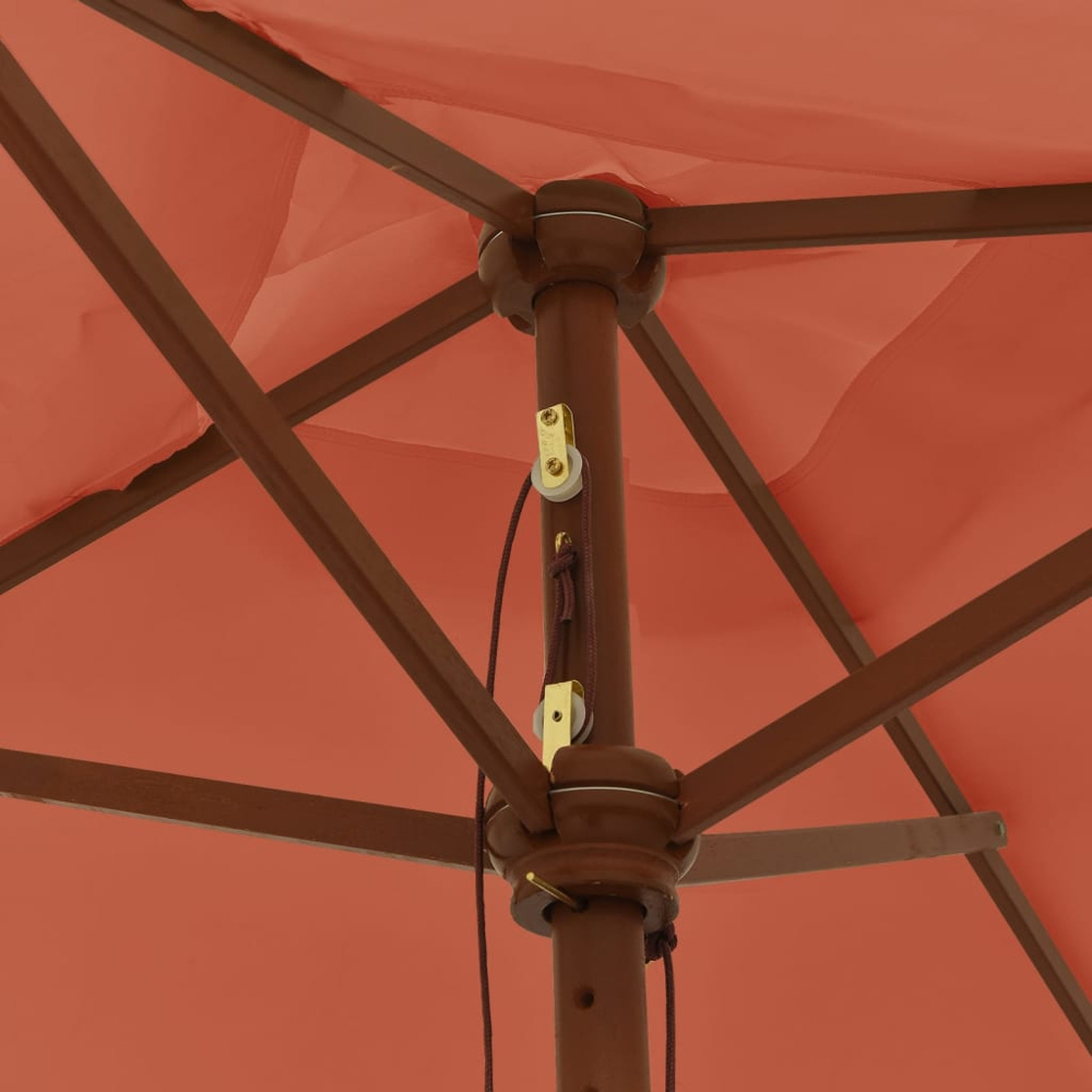 vidaXL Brown Garden Parasol 2.3 x 1.9m Image 4