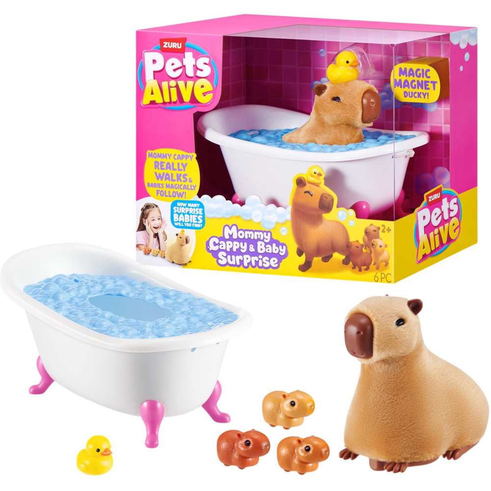 Pets Alive Mommy Capybara and Baby Playset Image 3