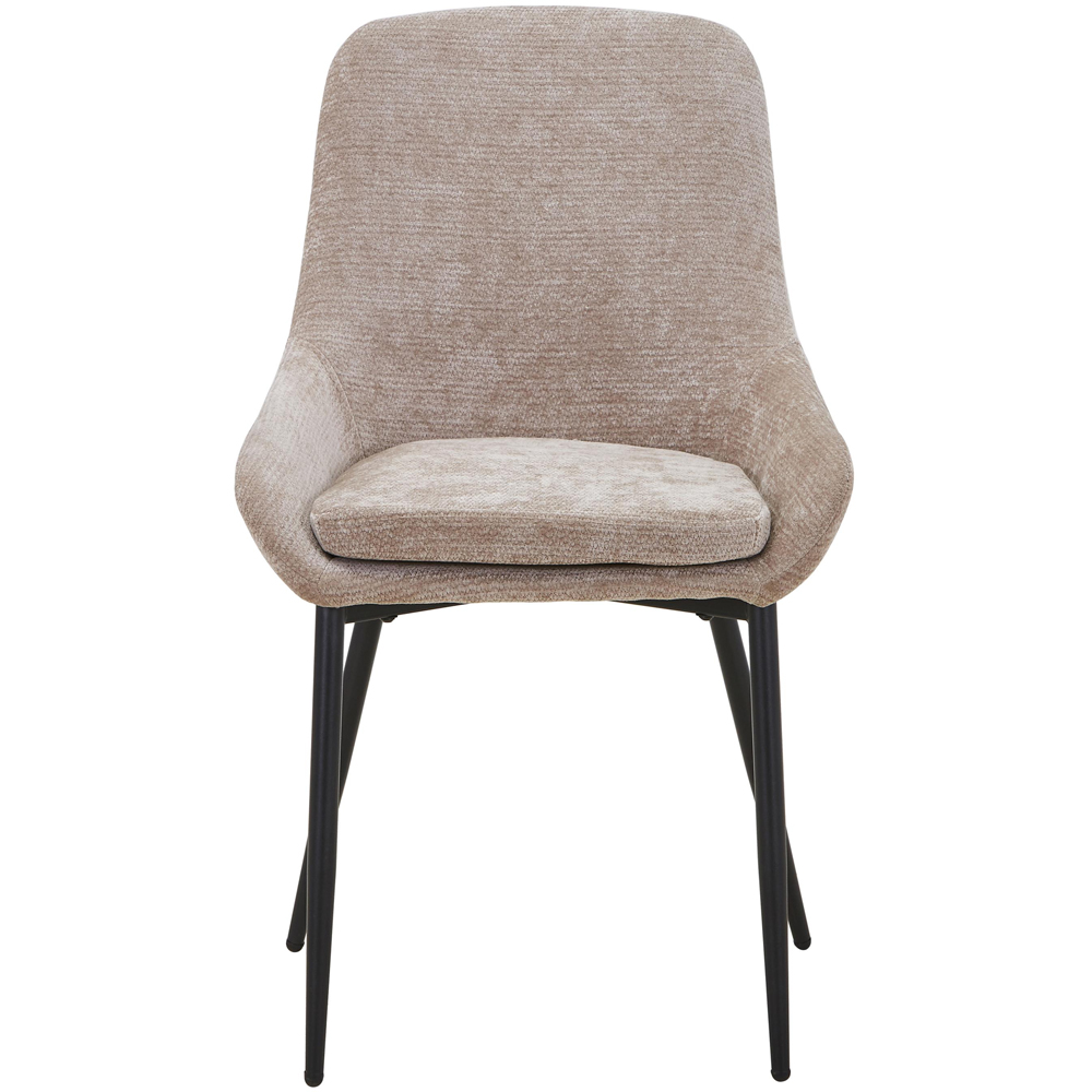 Portland Valenza Mink Curved Back Dining Chair Image 4