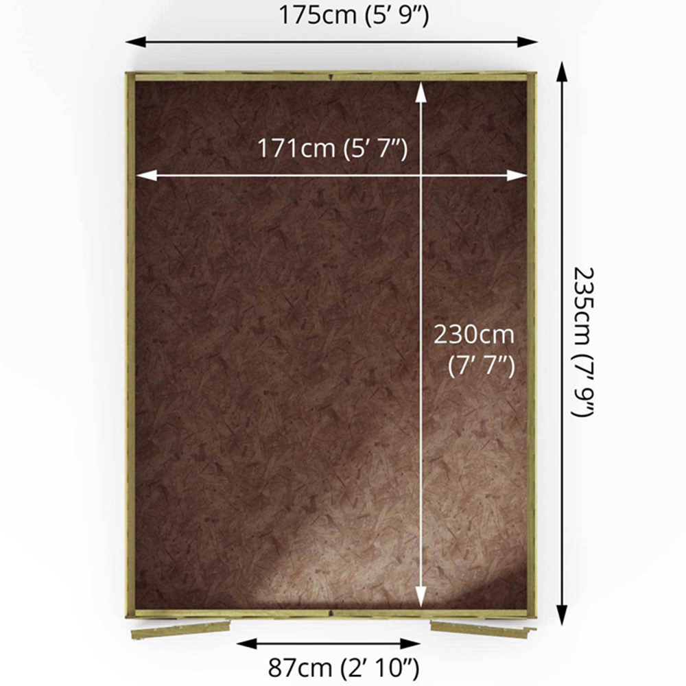 Mercia 8 x 6ft Double Door Overlap Apex Shed Image 8