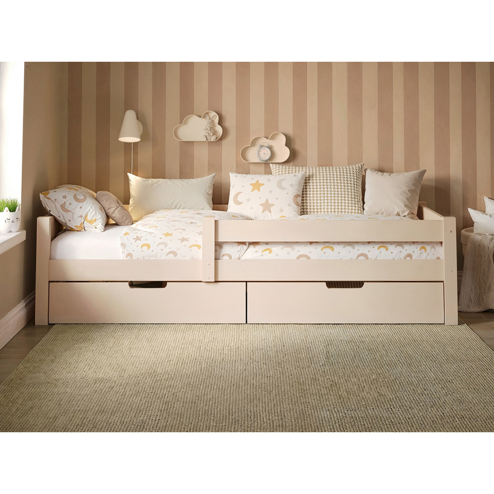 Flair Milo Single Beige Bed with Storage Image 6