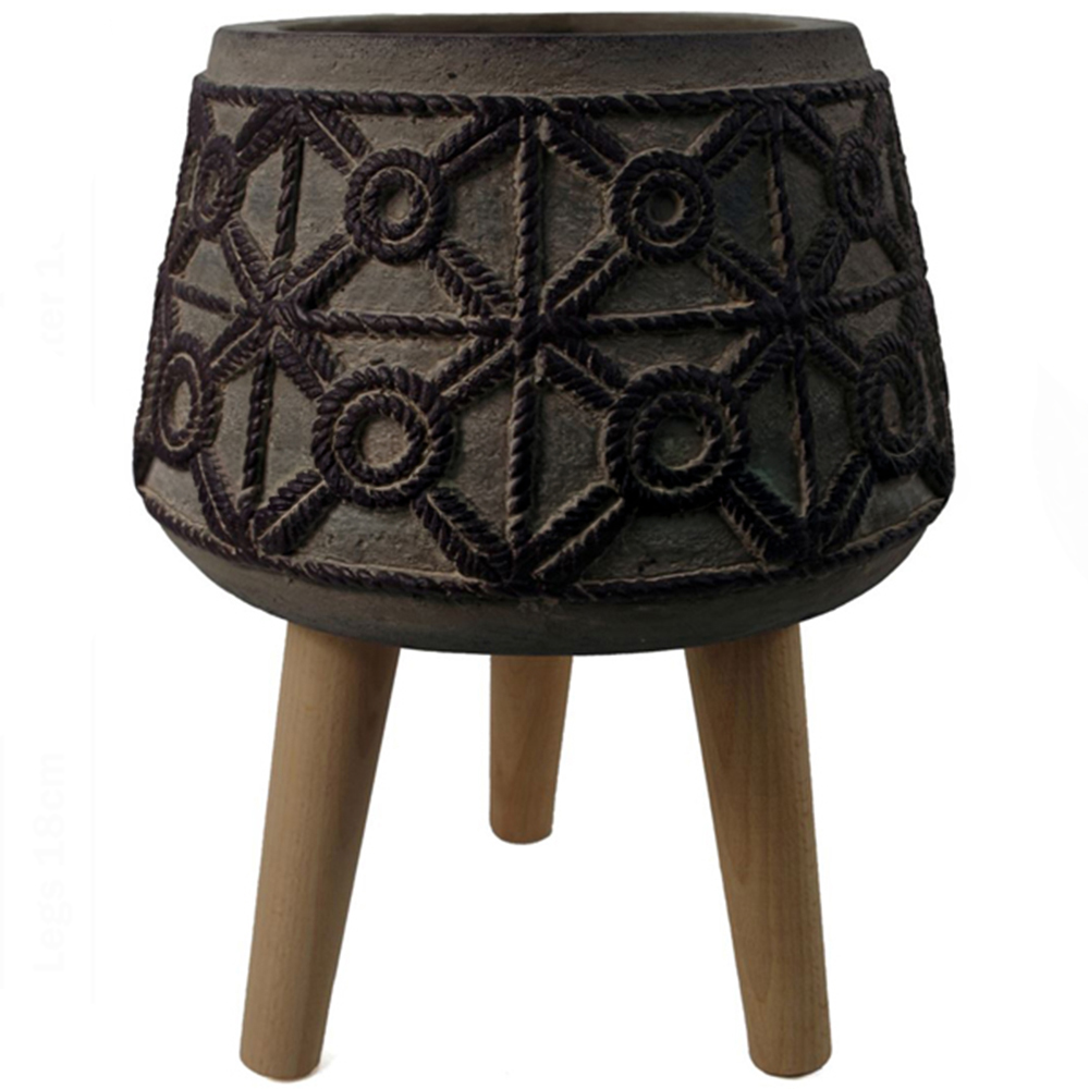 Leaf Embossed Composite Planter 28.5cm Image 1