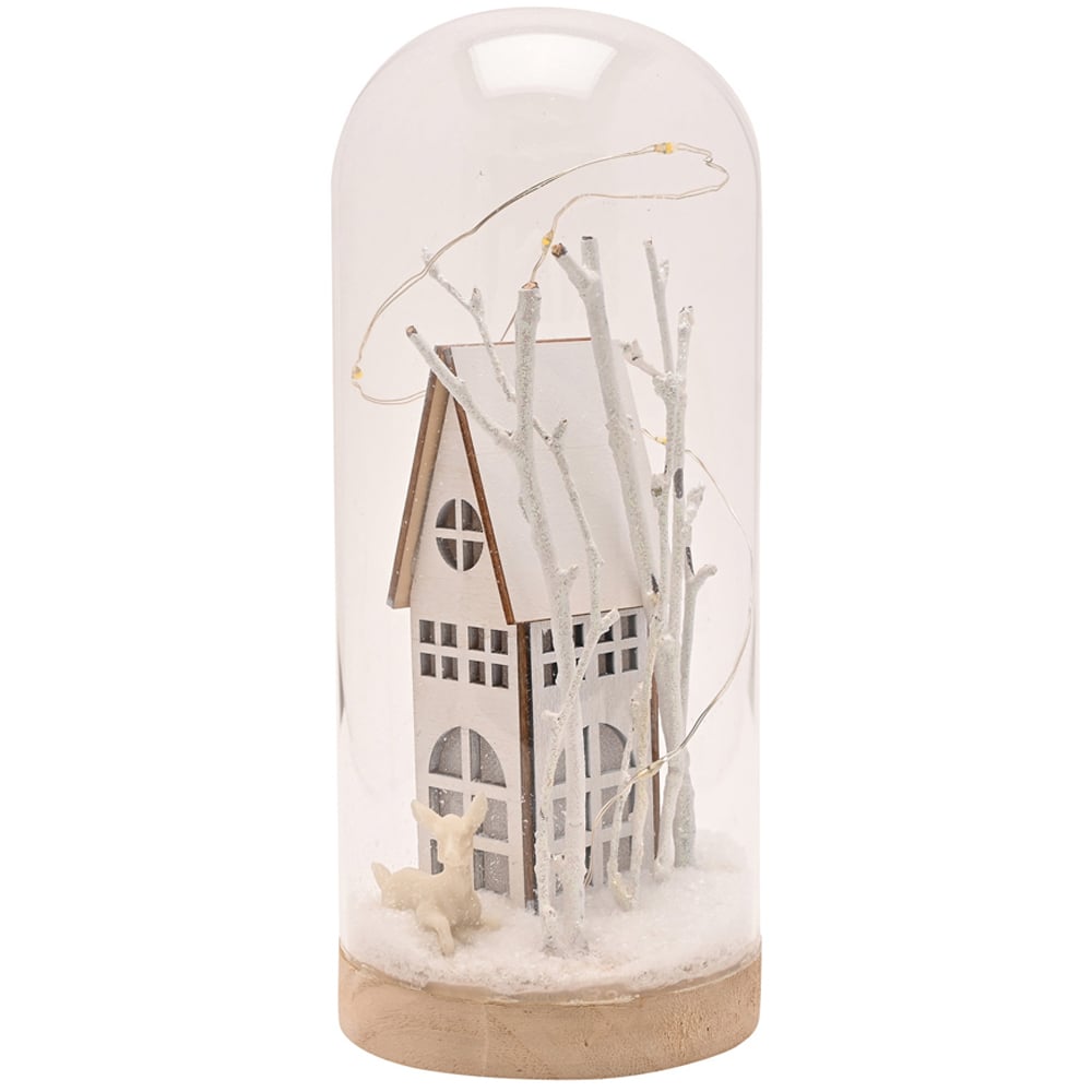 The Seasonal Gift Co. LED House and Snow Glass Christmas Decoration 22cm Image 2