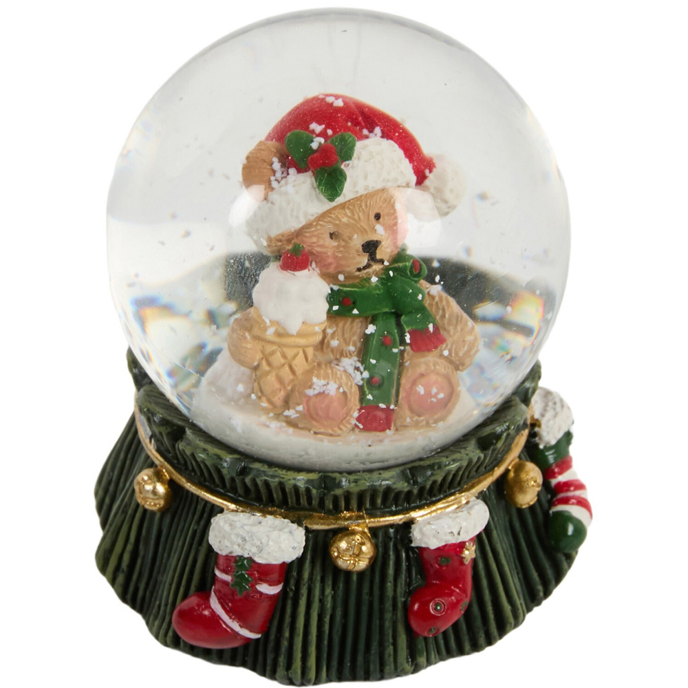 Mini Festive Bear Snow Globe Image 3