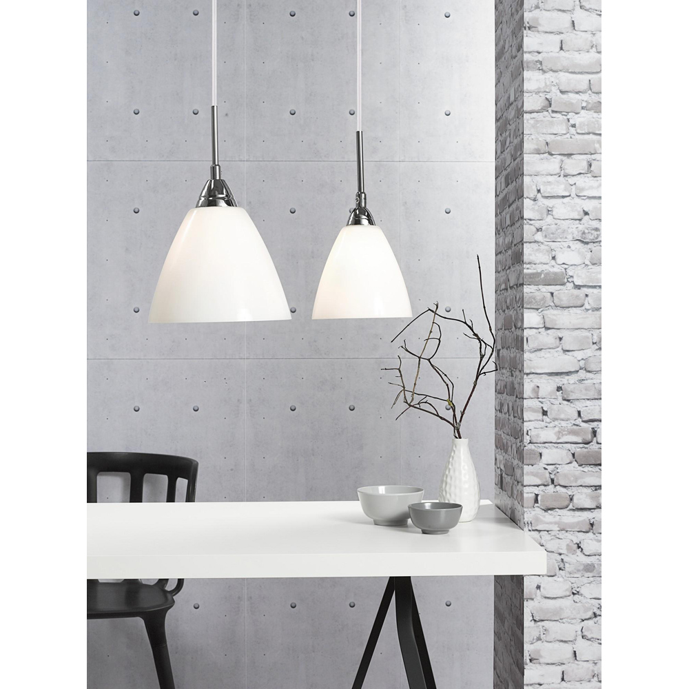 Nordlux Read 20 E27 Opal White Glass Pendant Light Image 2