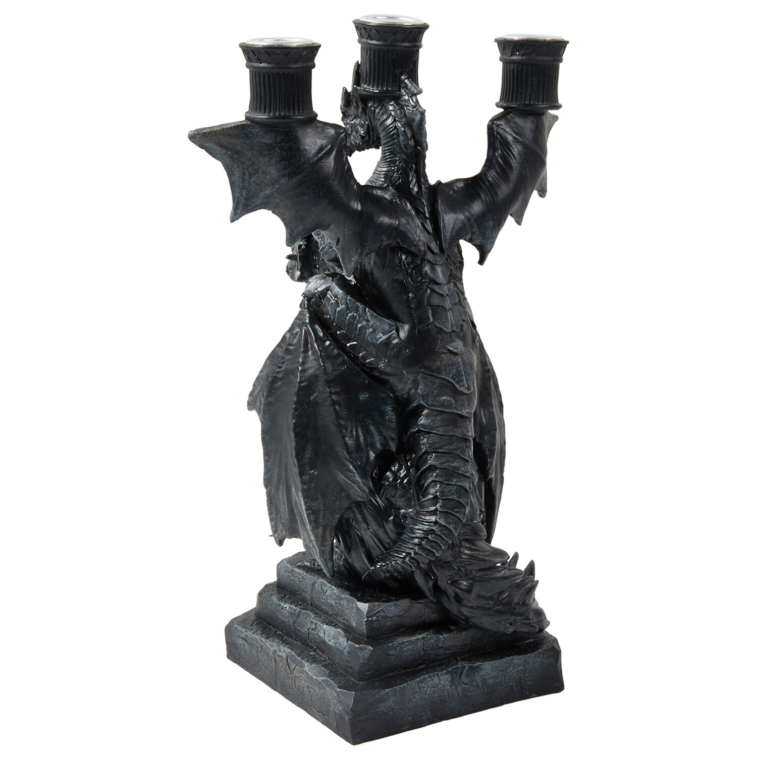 Halloween Dragon Candle Holder Black Image 5