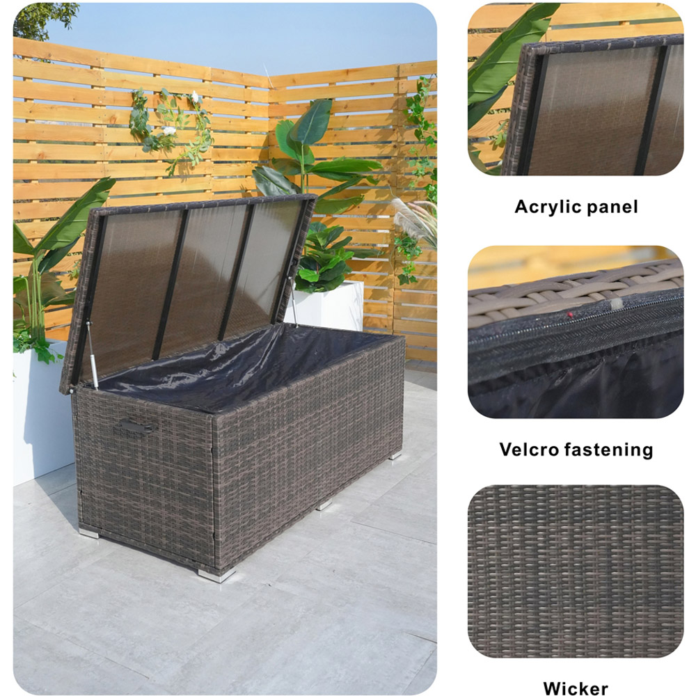 Direct Wicker 495L Medium Brown Garden Rattan Storage Box Image 7