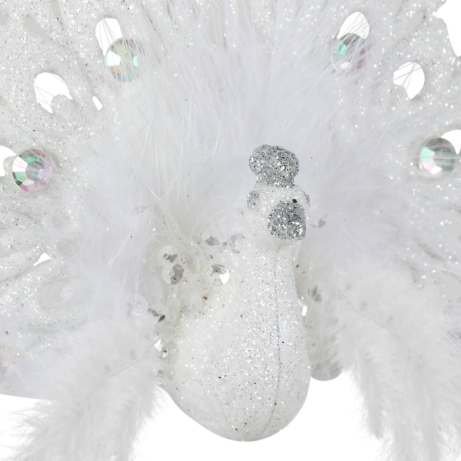 Majestic Peacock Hanging Decoration - White Image 3