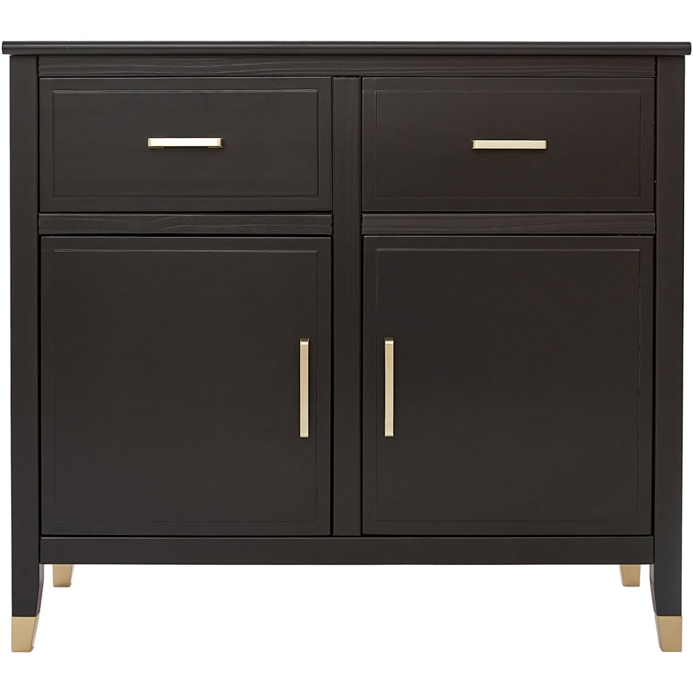 Palazzi 2 Doors 2 Drawers Black Sideboard Image 3